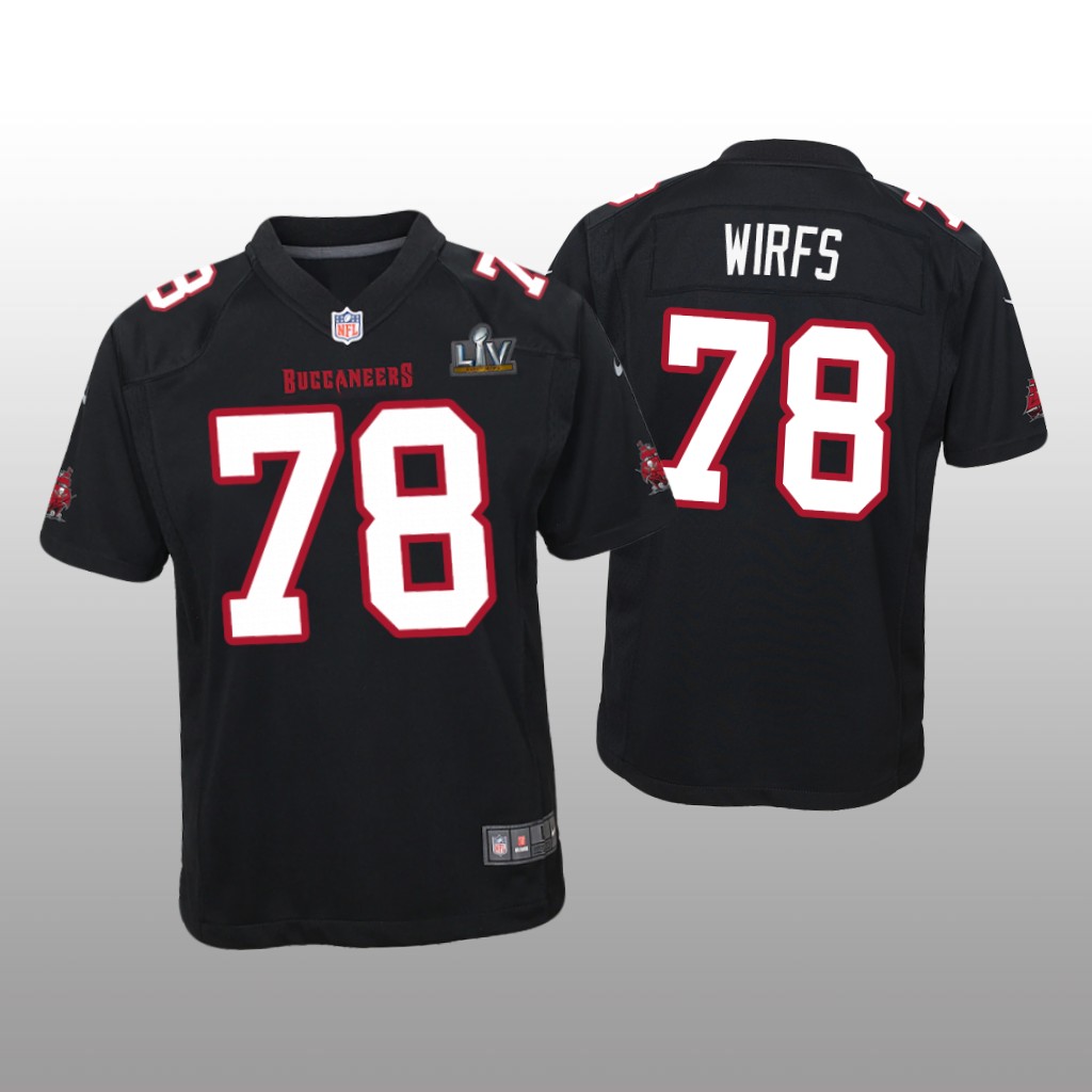 Tampa Bay Buccaneers Tristan Wirfs Black Game Fashion Jersey Super Bowl LV - Youth