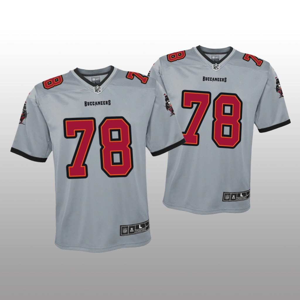 Tampa Bay Buccaneers Tristan Wirfs Gray Jersey Inverted Game - Youth