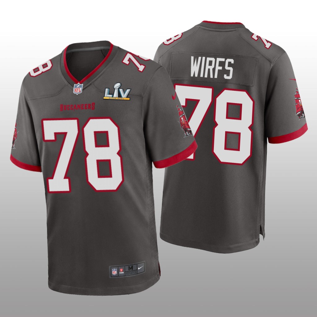 Tampa Bay Buccaneers Tristan Wirfs Pewter Game Jersey Super Bowl LV - Men's
