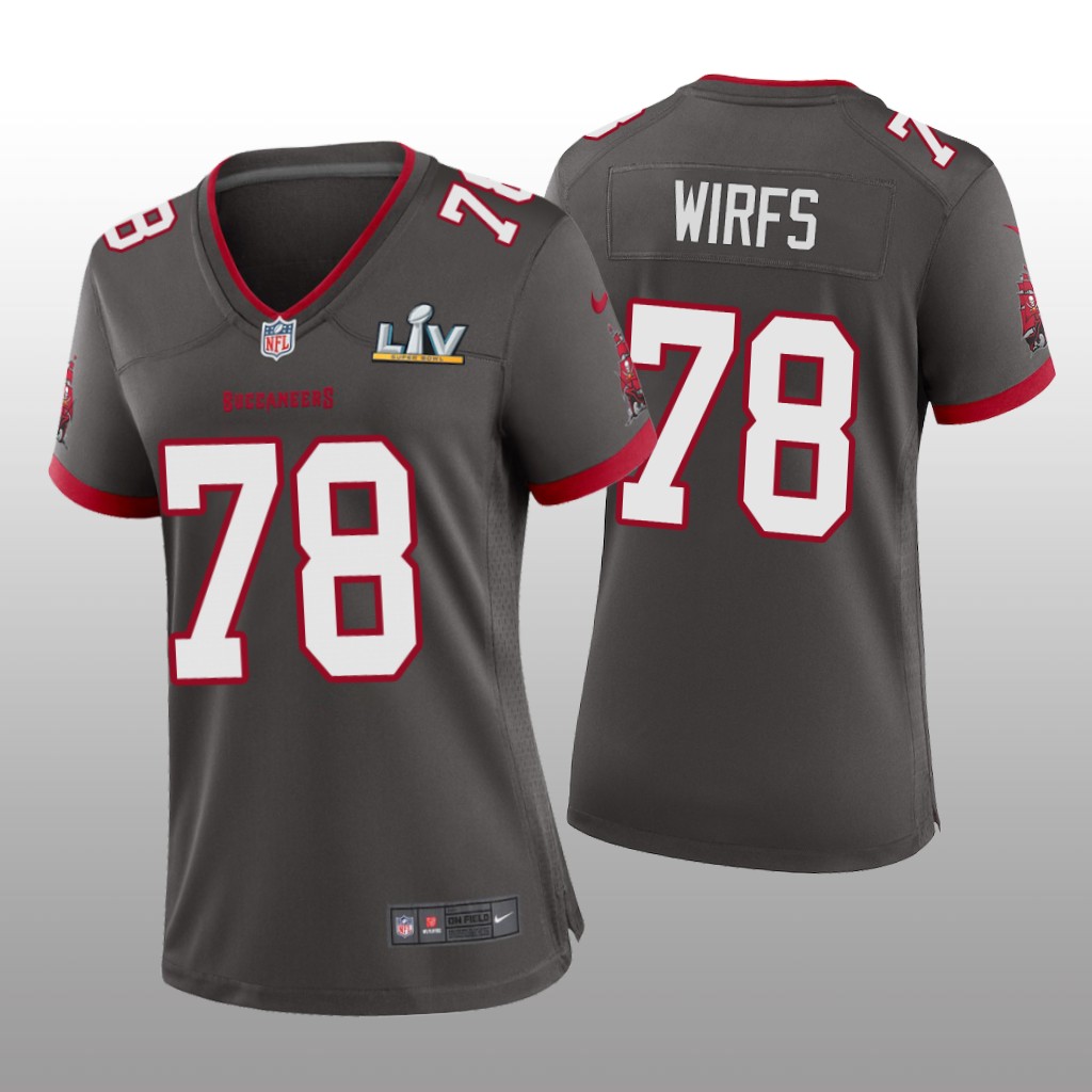 Tampa Bay Buccaneers Tristan Wirfs Pewter Game Jersey Super Bowl LV - Women's