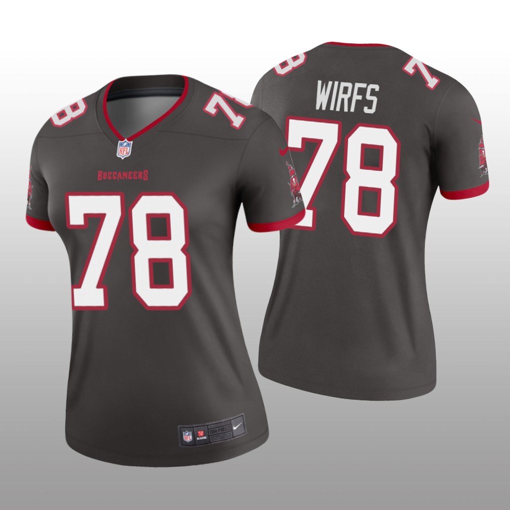 Tampa Bay Buccaneers Tristan Wirfs Pewter Jersey Legend - Women's