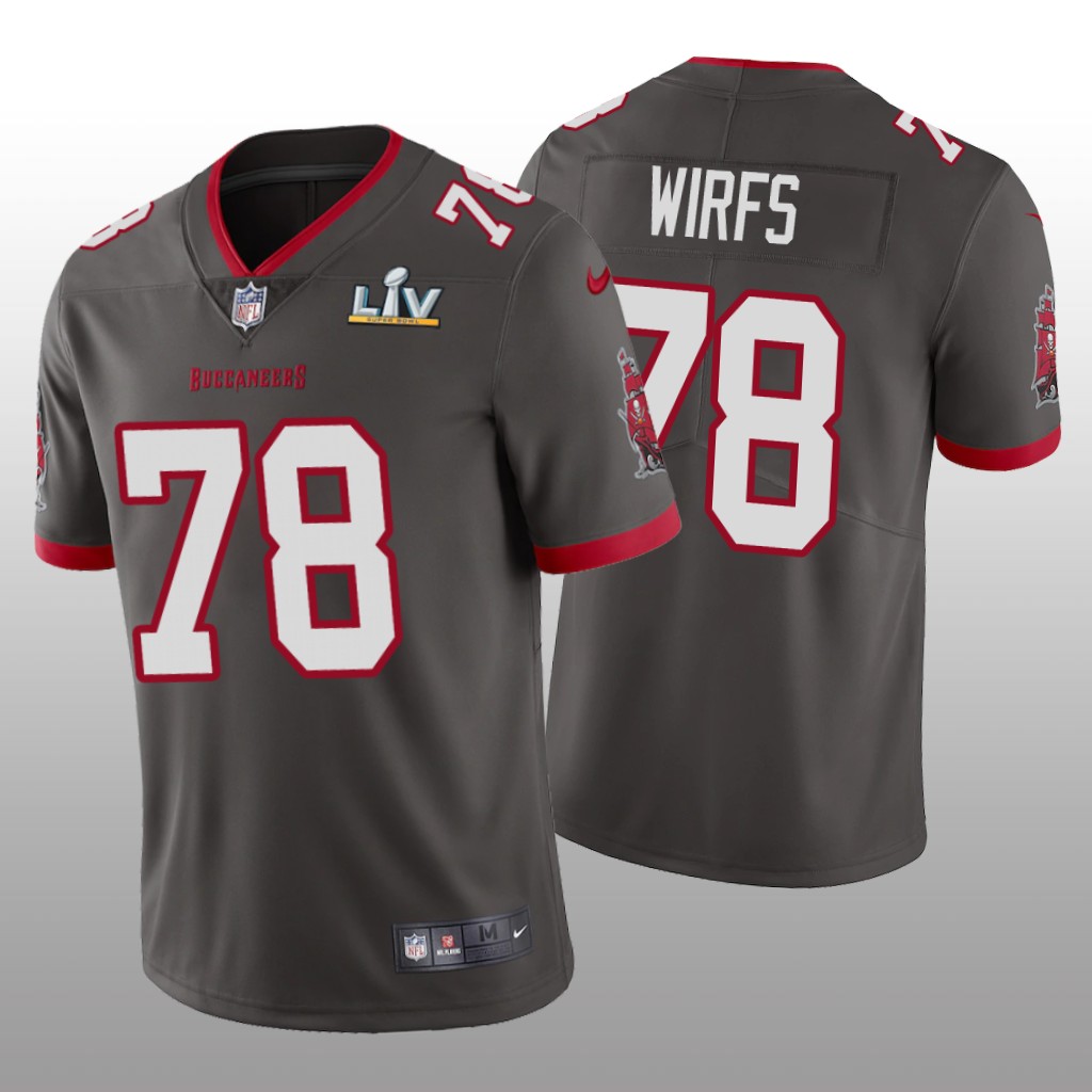Tampa Bay Buccaneers Tristan Wirfs Pewter Vapor Limited Jersey Super Bowl LV - Men's