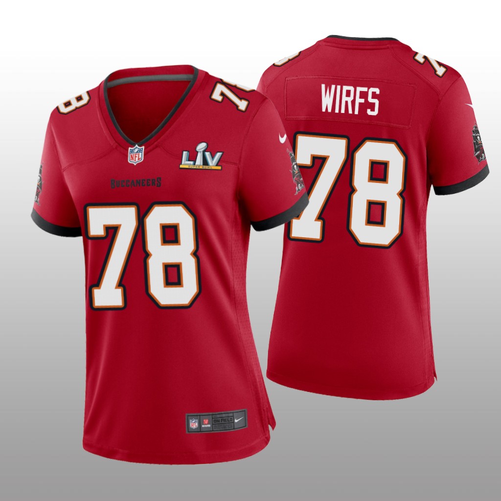 Tampa Bay Buccaneers Tristan Wirfs Red Game Jersey Super Bowl LV - Women's