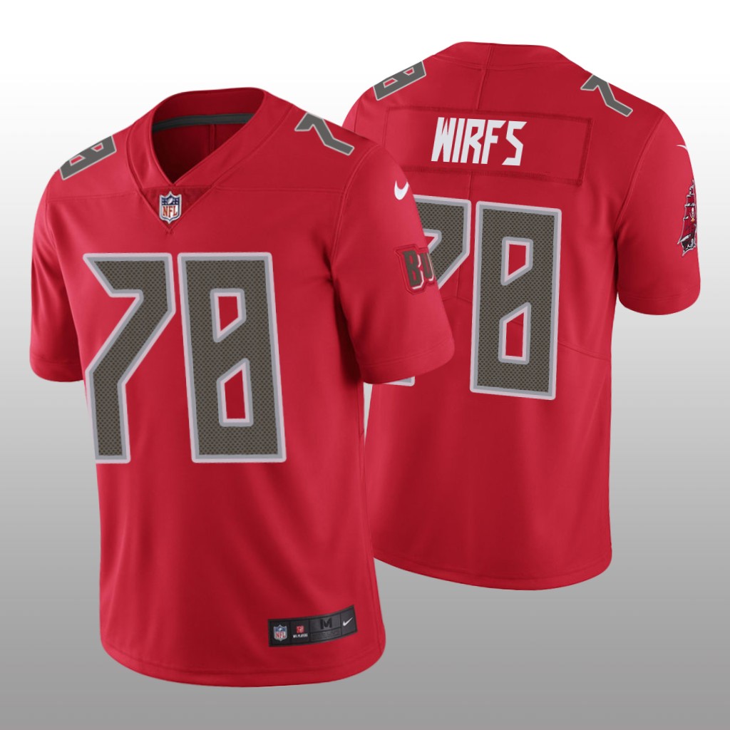 Tampa Bay Buccaneers Tristan Wirfs Red Jersey Color Rush Limited - Men's