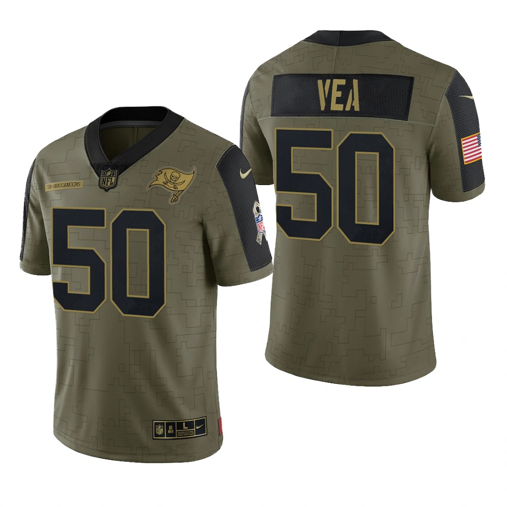 Tampa Bay Buccaneers Vita Vea Olive Limited Jersey 2021 Salute To Service - Men's
