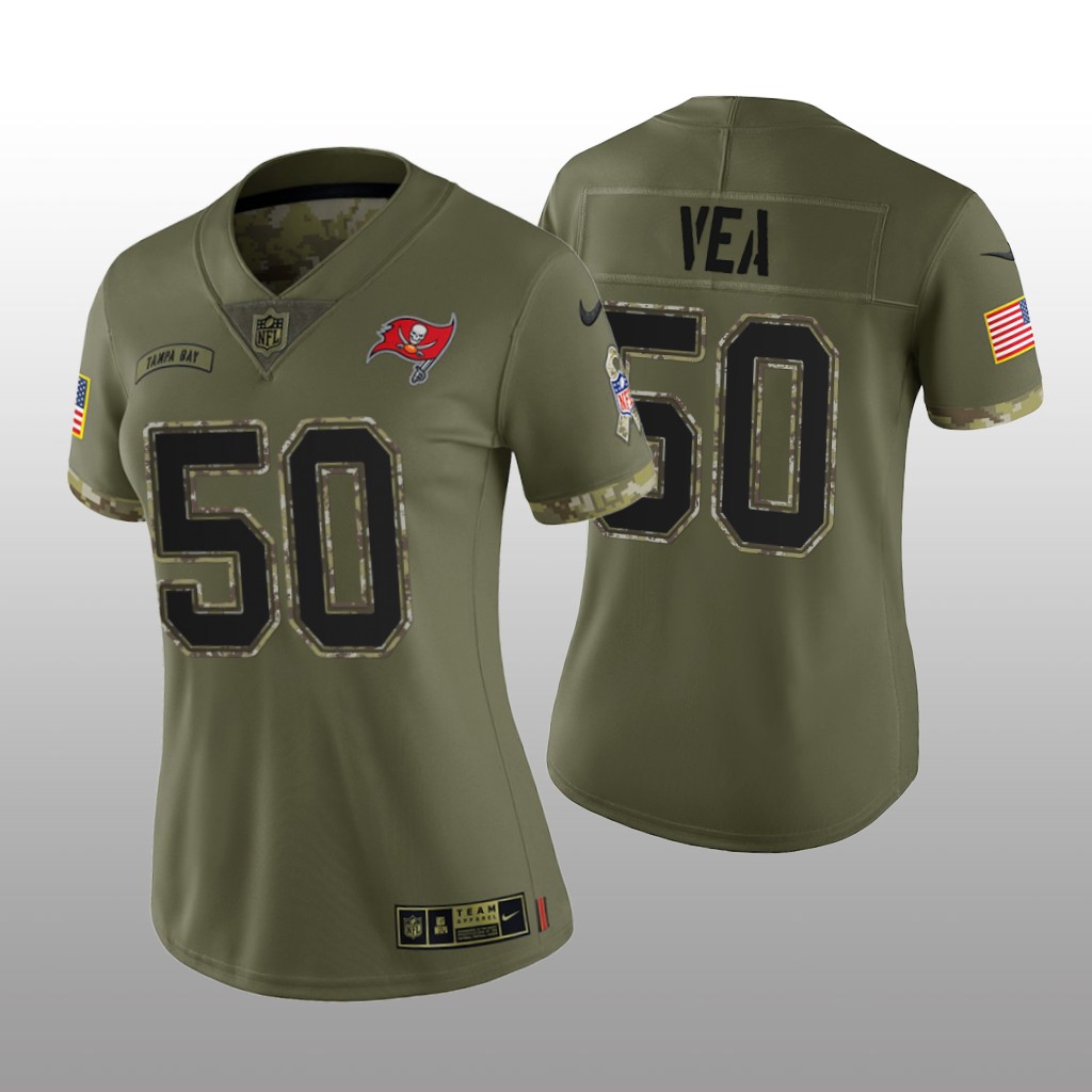 Tampa Bay Buccaneers Vita Vea Olive Limited Jersey 2022 Salute To Service - Women's