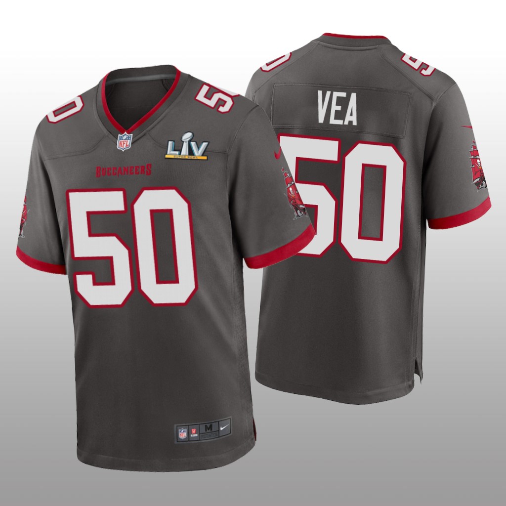 Tampa Bay Buccaneers Vita Vea Pewter Game Jersey Super Bowl LV - Men's