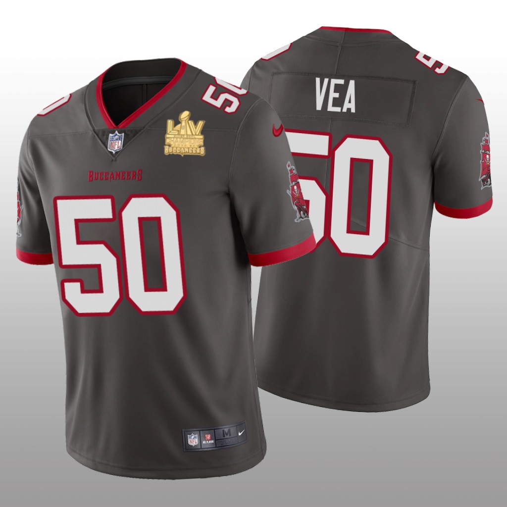 Tampa Bay Buccaneers Vita Vea Pewter Vapor Limited Jersey Super Bowl LV Champions - Men's