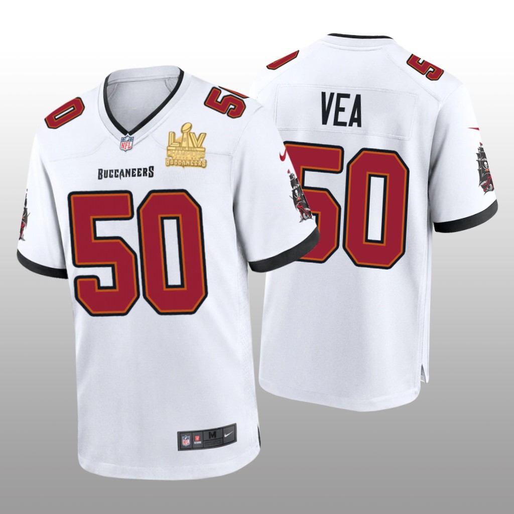 Tampa Bay Buccaneers Vita Vea White Game Jersey Super Bowl LV Champions - Men's