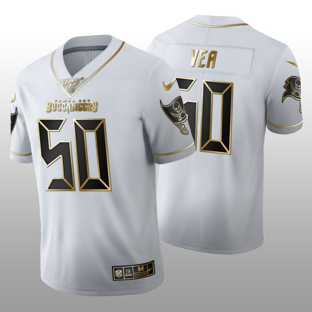 Tampa Bay Buccaneers Vita Vea White Golden Edition Jersey 100th Season Men's