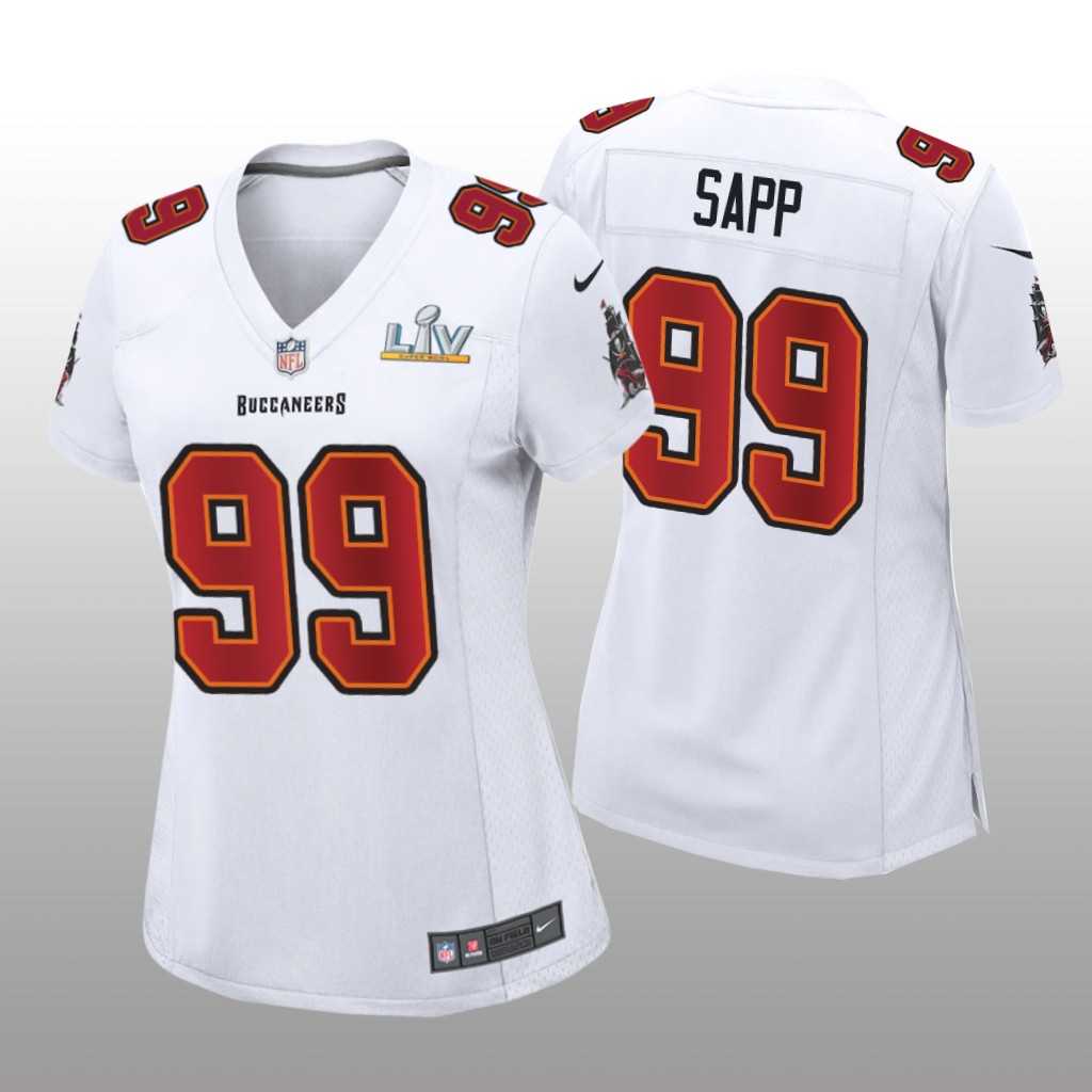 Tampa Bay Buccaneers Warren Sapp White Game Fashion Jersey Super Bowl LV - Women's