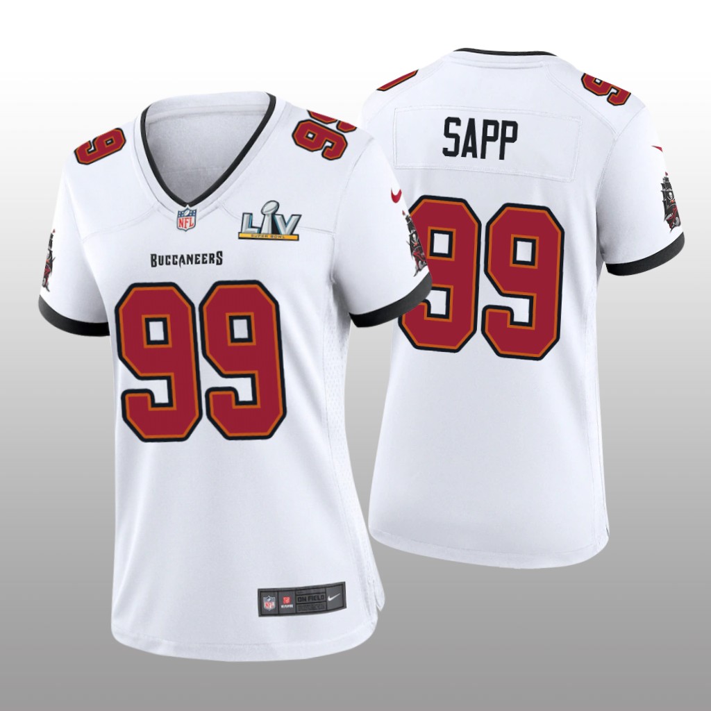 Tampa Bay Buccaneers Warren Sapp White Game Jersey Super Bowl LV - Women's