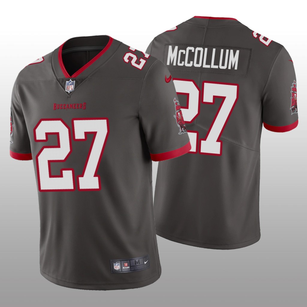 Tampa Bay Buccaneers Zyon McCollum Pewter Jersey Vapor Limited Men's