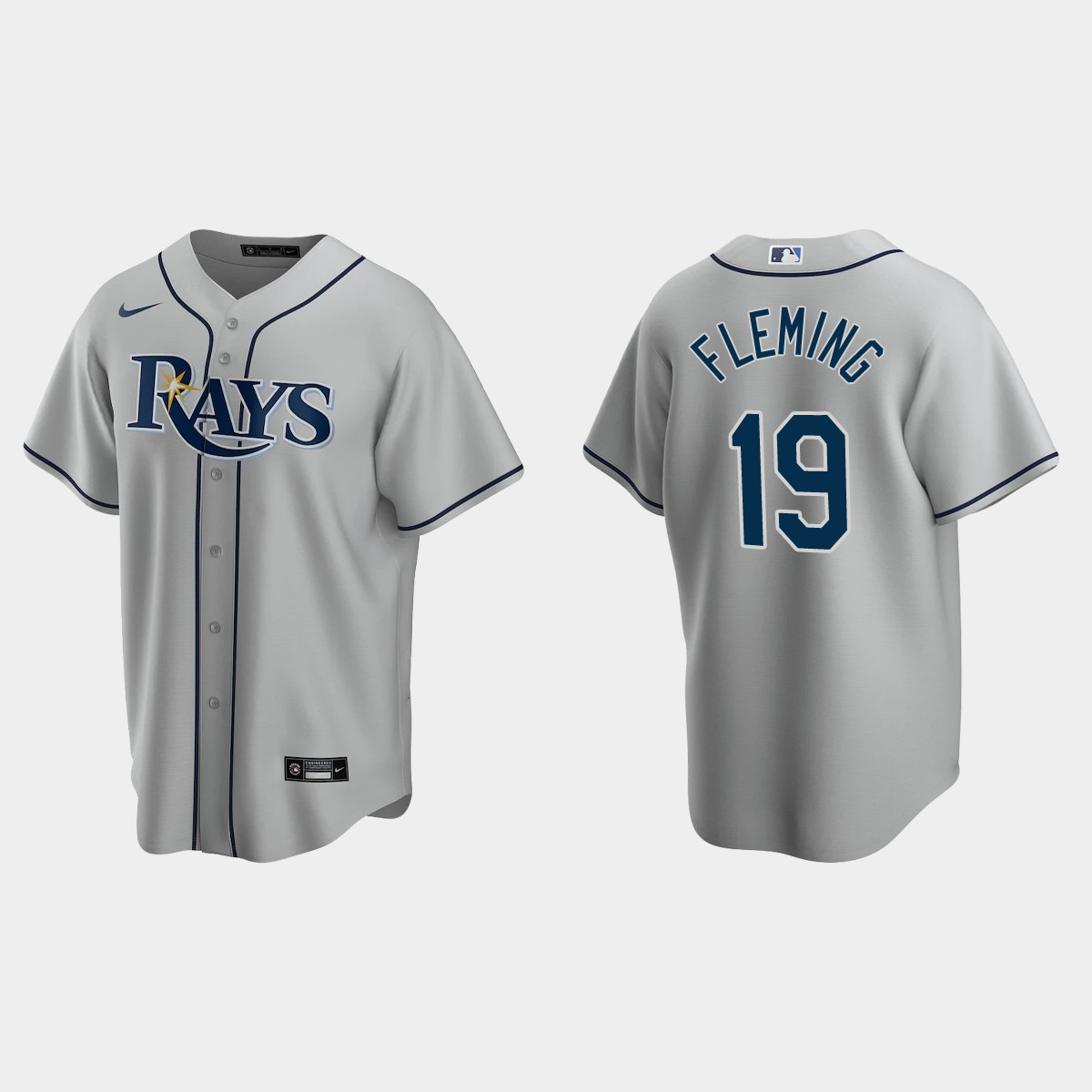 Tampa Bay Rays #19 Josh Fleming Road Jersey - Gray