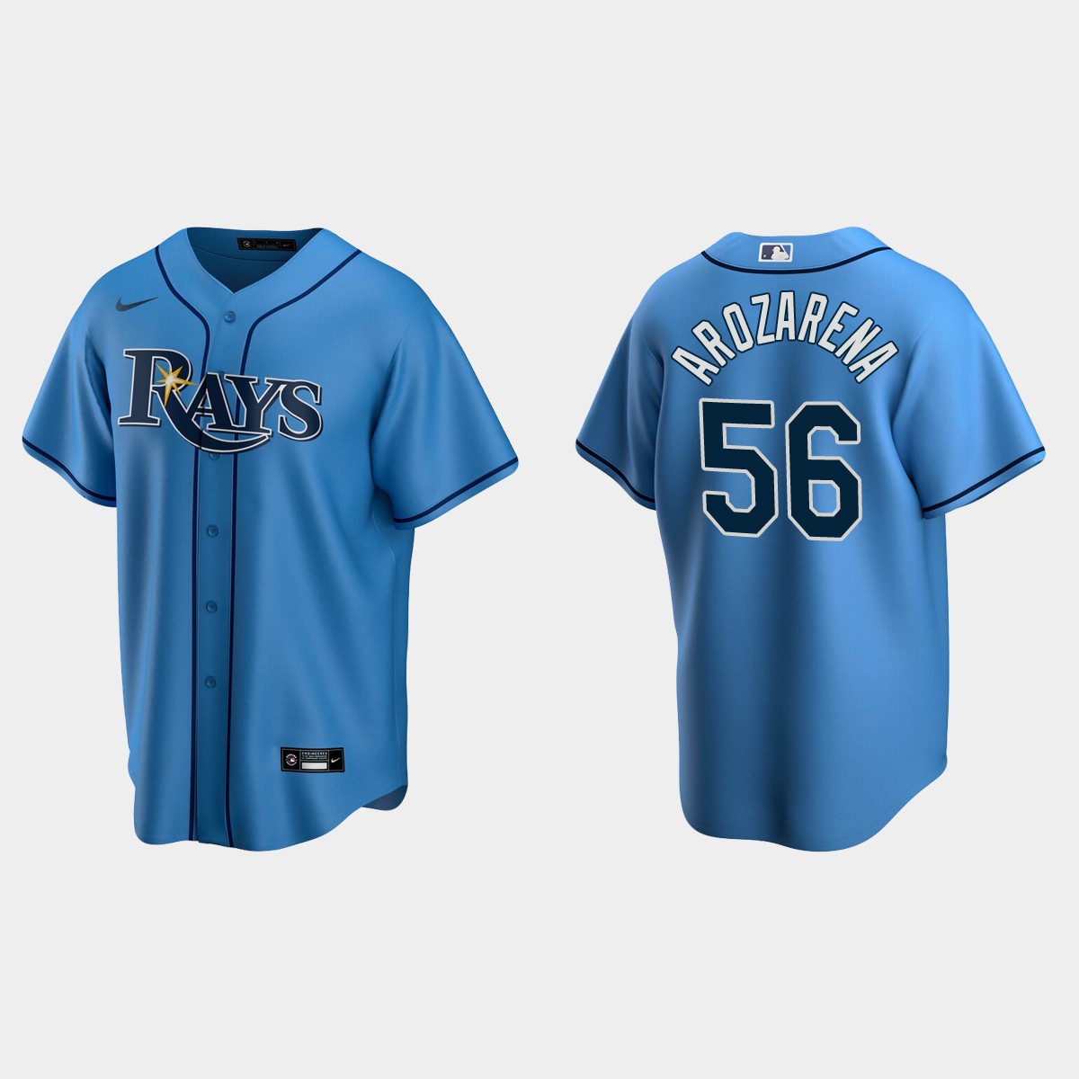 Tampa Bay Rays #56 Randy Arozarena 2020 Alternate Jersey - Light Blue