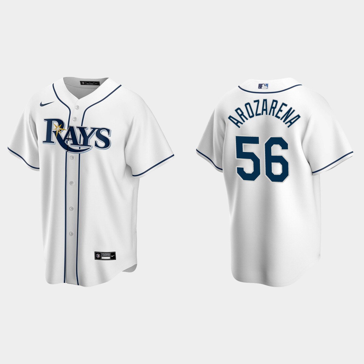 Tampa Bay Rays #56 Randy Arozarena 2020 Home Jersey - White