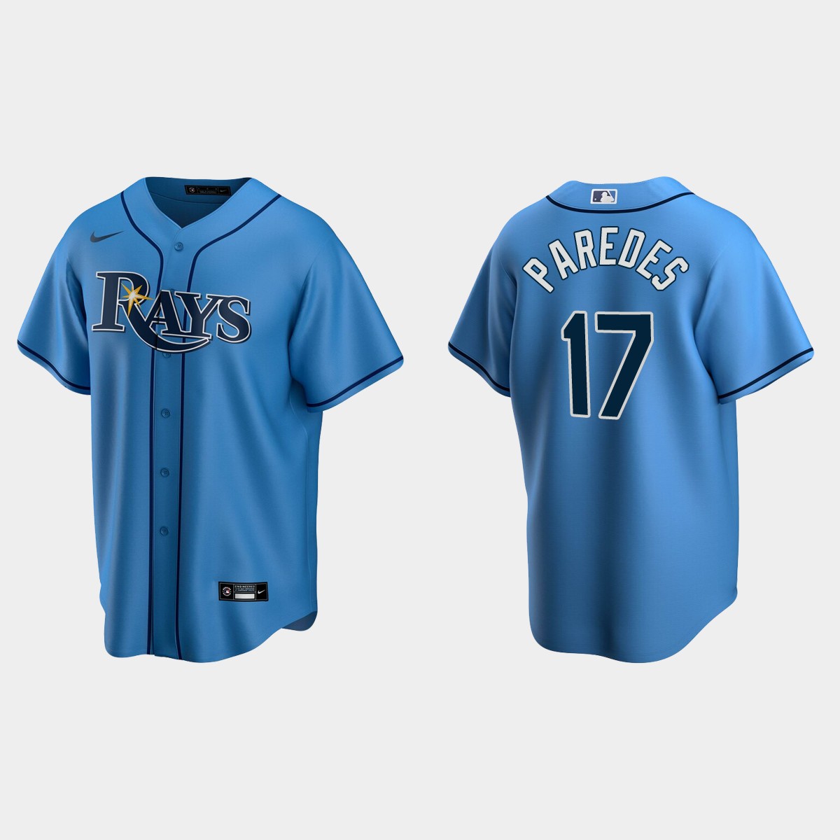 Tampa Bay Rays Isaac Paredes Alternate Jersey - Light Blue