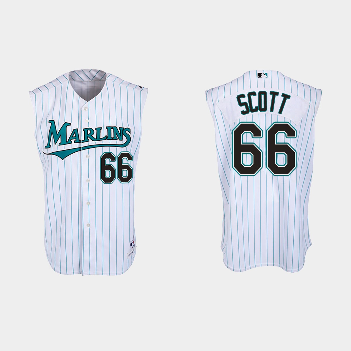 Tanner Scott Florida Marlins Throwback Jersey - White Teal