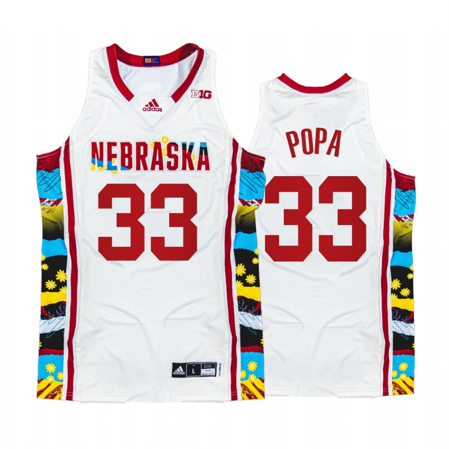 Tatiana Popa Nebraska White Jersey 2022 Honoring Black Excellence Sunflower BHM