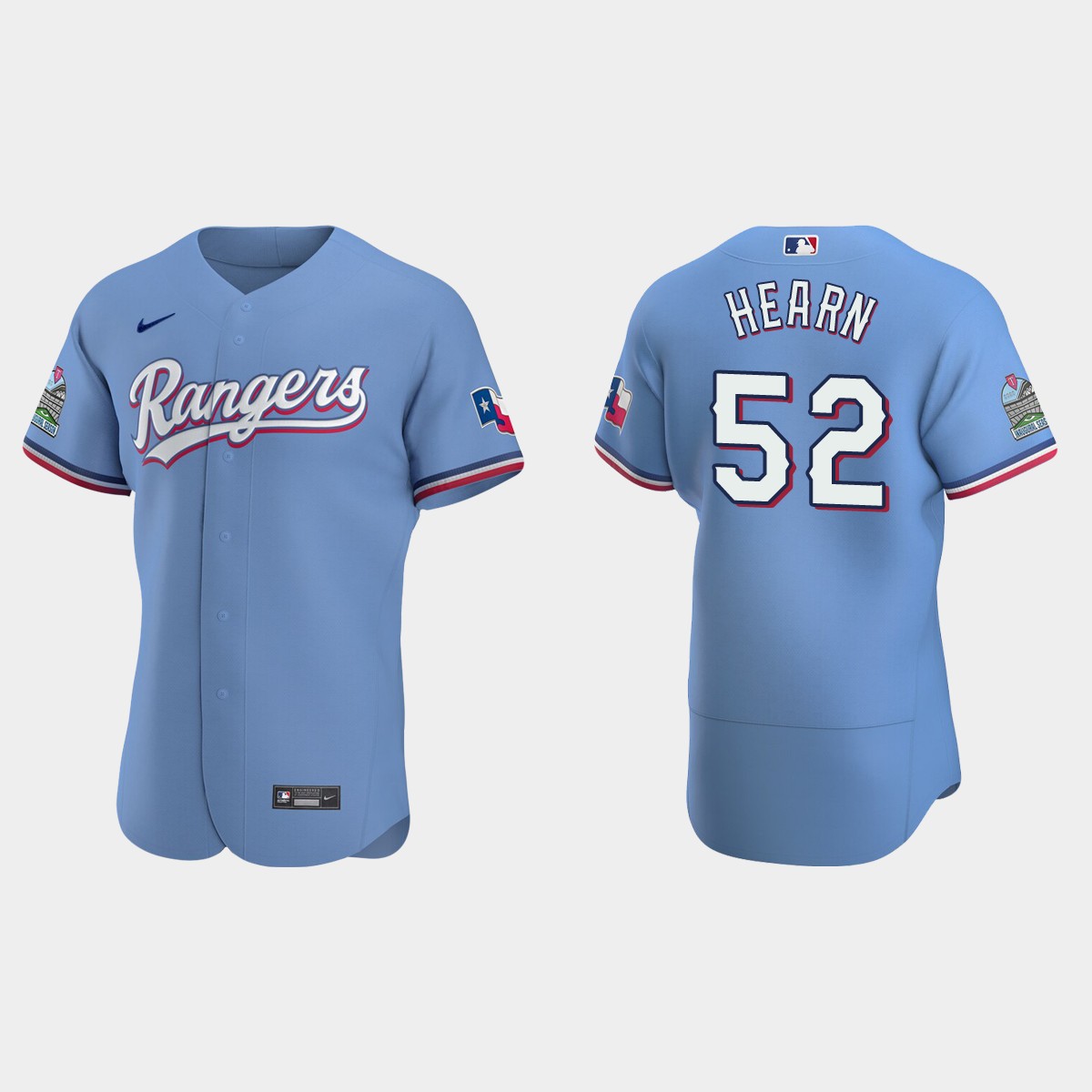 Taylor Hearn Texas Rangers Alternate Jersey - Light Blue