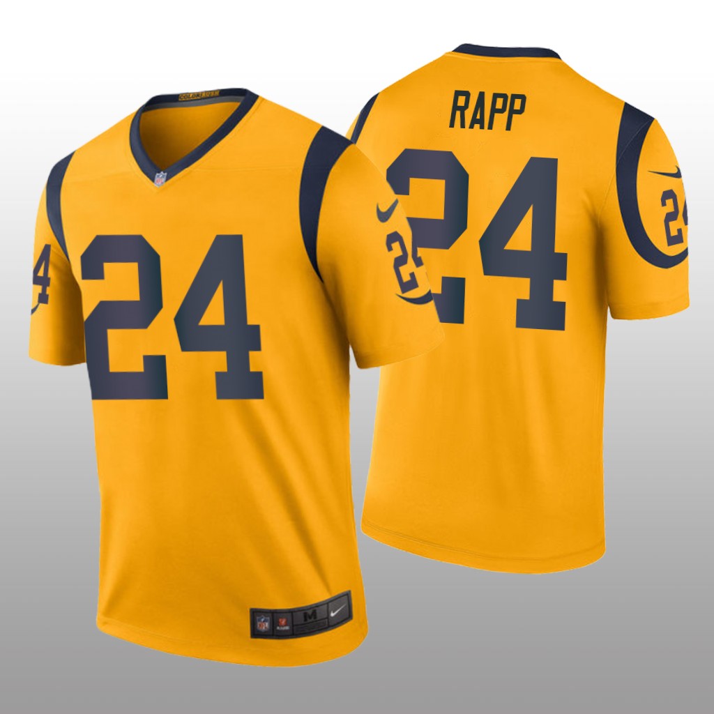 Taylor Rapp Los Angeles Rams Gold NFL Draft Color Rush Legend Jersey