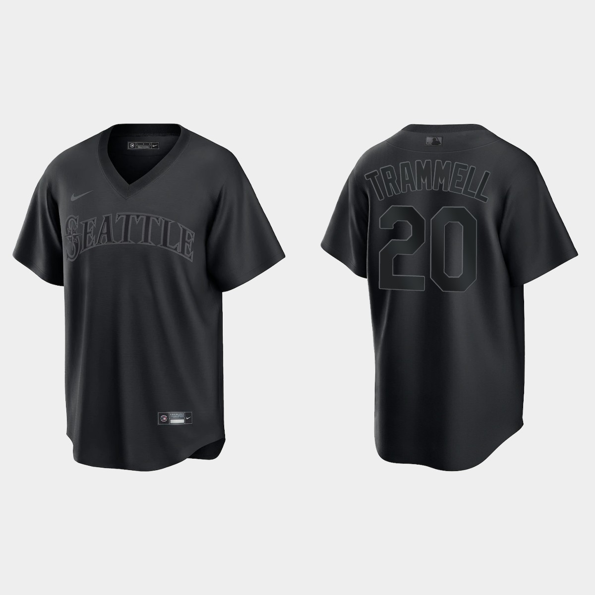 Taylor Trammell Seattle Mariners Pitch Black Fashion Jersey - Black