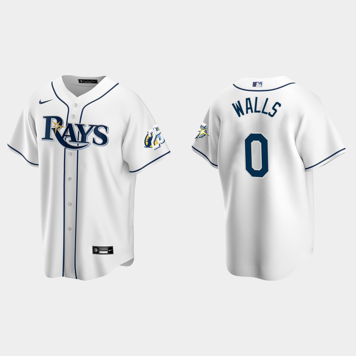 Taylor Walls Tampa Bay Rays 25th Anniversary Jersey - White