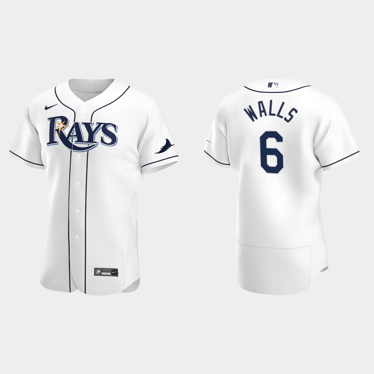 Taylor Walls Tampa Bay Rays Home Jersey - White