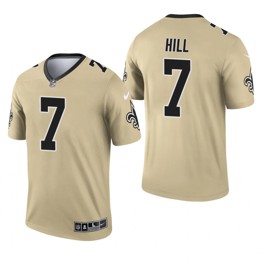 Taysom Hill New Orleans Saints Gold Jersey Inverted Legend - Men's