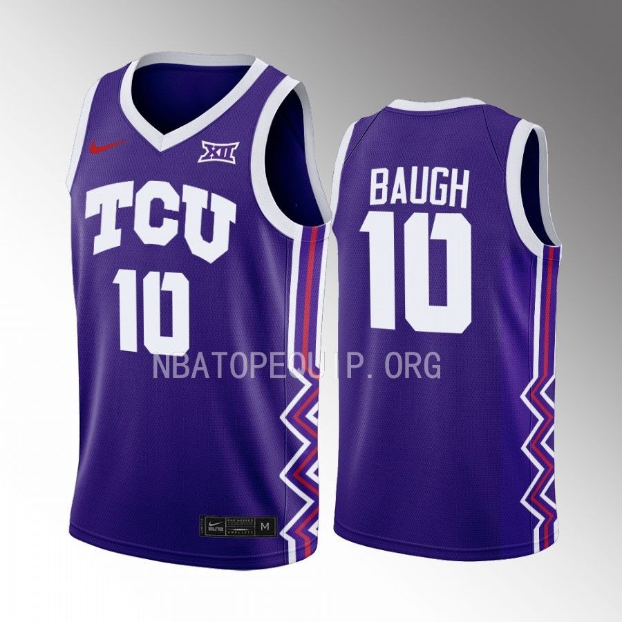 TCU Horned Frogs Damion Baugh Jersey 2022-23 Away  Purple Uniform