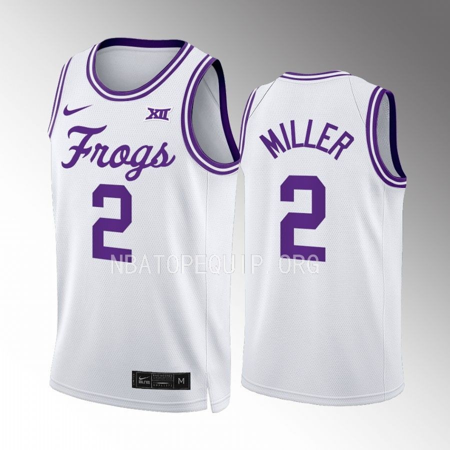 TCU Horned Frogs Emanuel Miller Jersey 2022-23 Classic  White Uniform