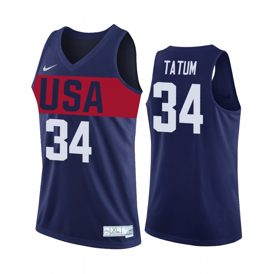Team USA Jayson Tatum Navy Training Camp  Practice Jersey