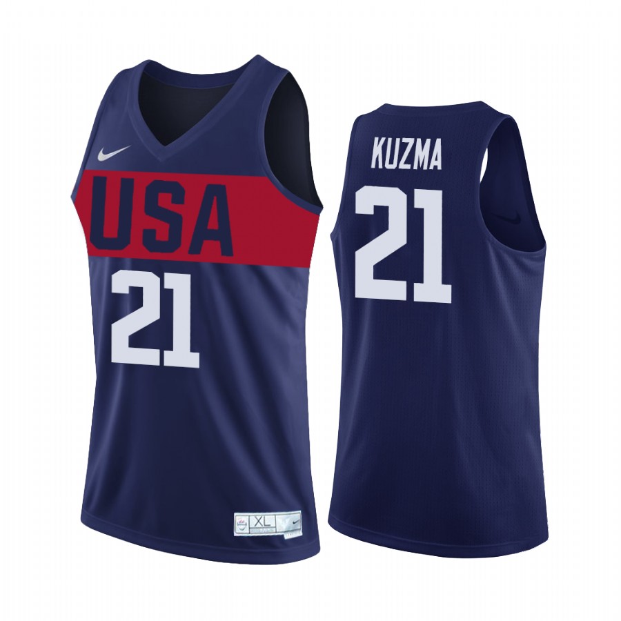 Team USA Kyle Kuzma Navy Training Camp  Practice Jersey