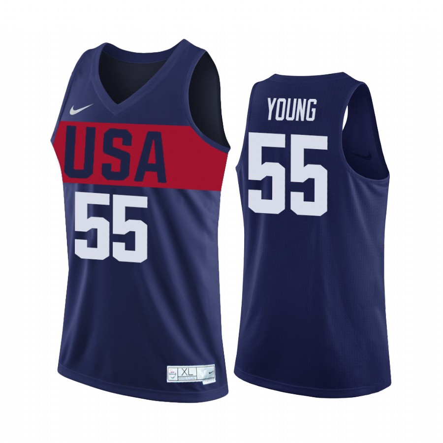 Team USA Thaddeus Young Navy Training Camp  Practice Jersey