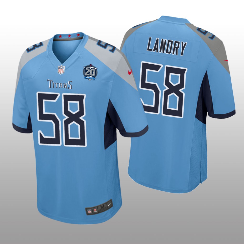 Tennessee Titans #58 Light Blue Men's Harold Landry Game Jersey