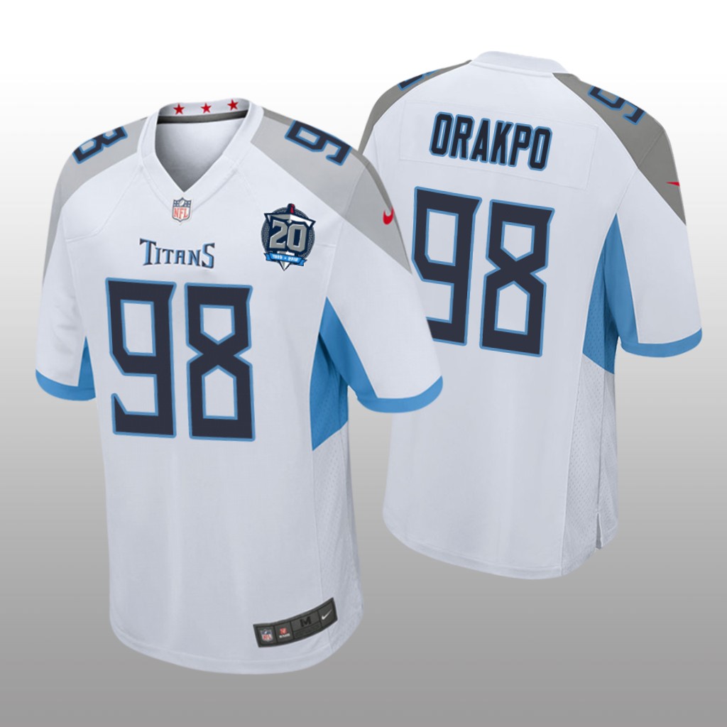 Tennessee Titans #98 White Men's Brian Orakpo 20th Anniversary Game Jersey