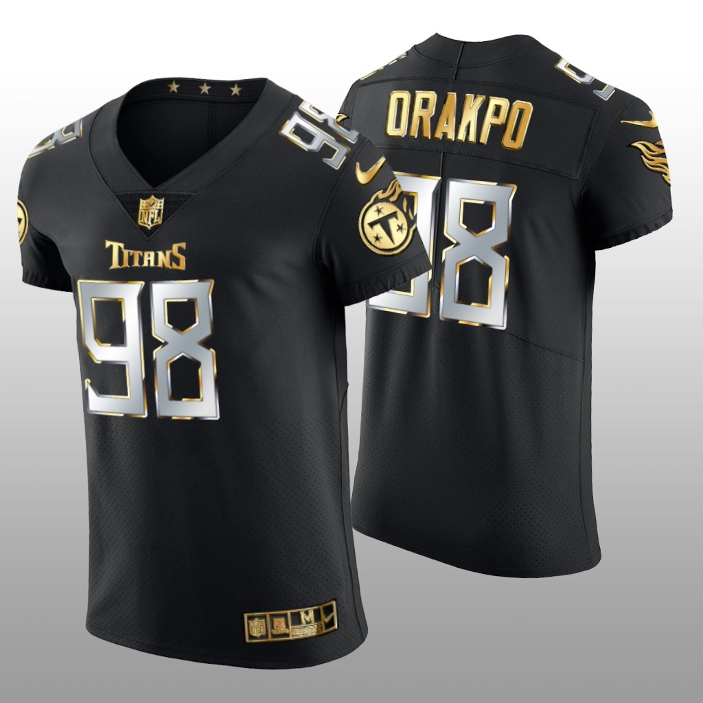 Tennessee Titans Brian Orakpo Black Vapor Elite Jersey Golden Edition Men's