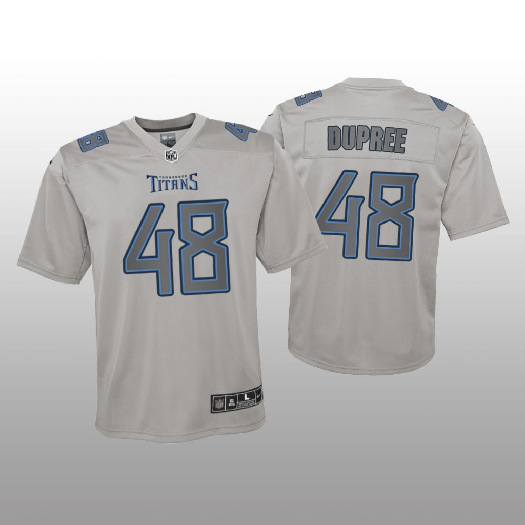 Tennessee Titans Bud Dupree Gray Jersey Atmosphere Fashion Game - Youth