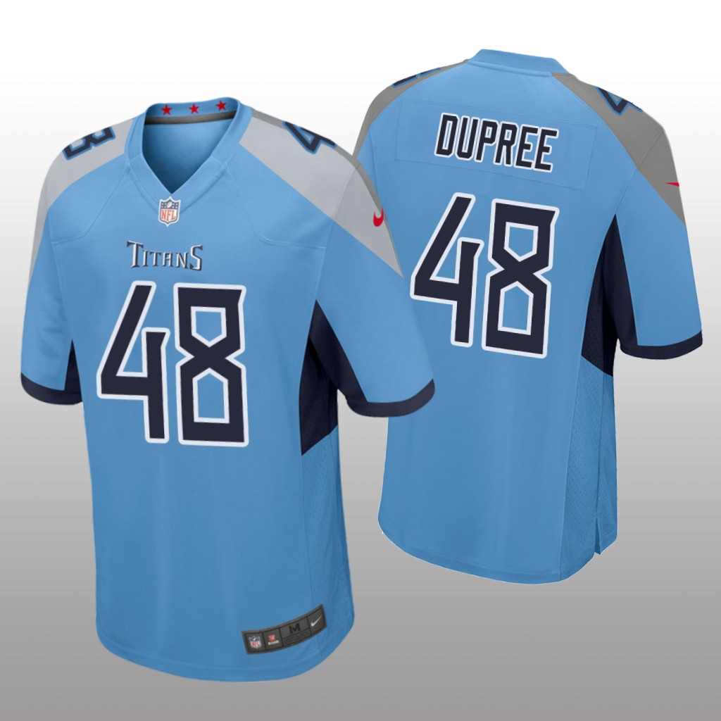 Tennessee Titans Bud Dupree Light Blue Jersey Game - Men's