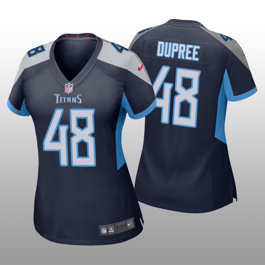 Tennessee Titans Bud Dupree Navy Jersey Game - Women's