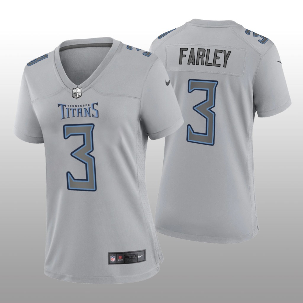 Tennessee Titans Caleb Farley Gray Jersey Atmosphere Fashion Game - Women's