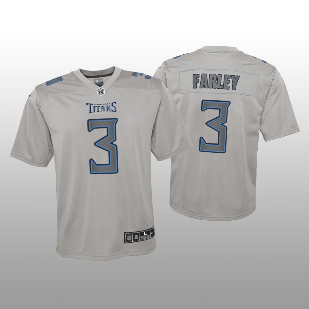 Tennessee Titans Caleb Farley Gray Jersey Atmosphere Fashion Game - Youth