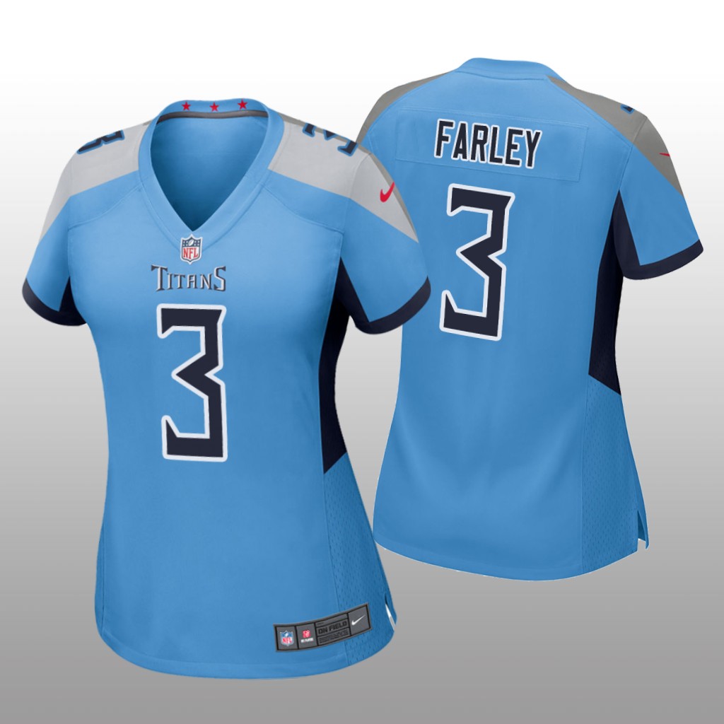 Tennessee Titans Caleb Farley Light Blue Jersey Game - Women's