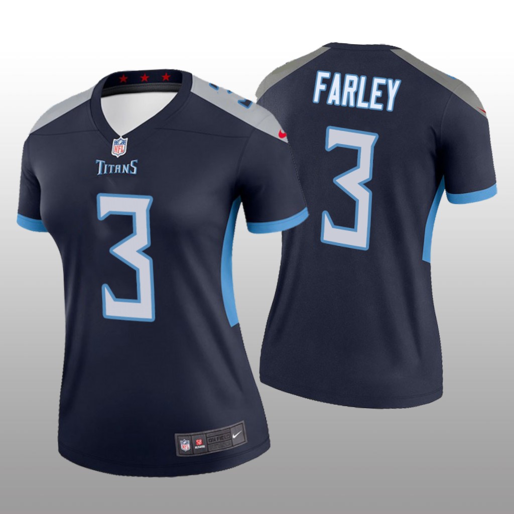 Tennessee Titans Caleb Farley Navy Jersey Legend - Women's