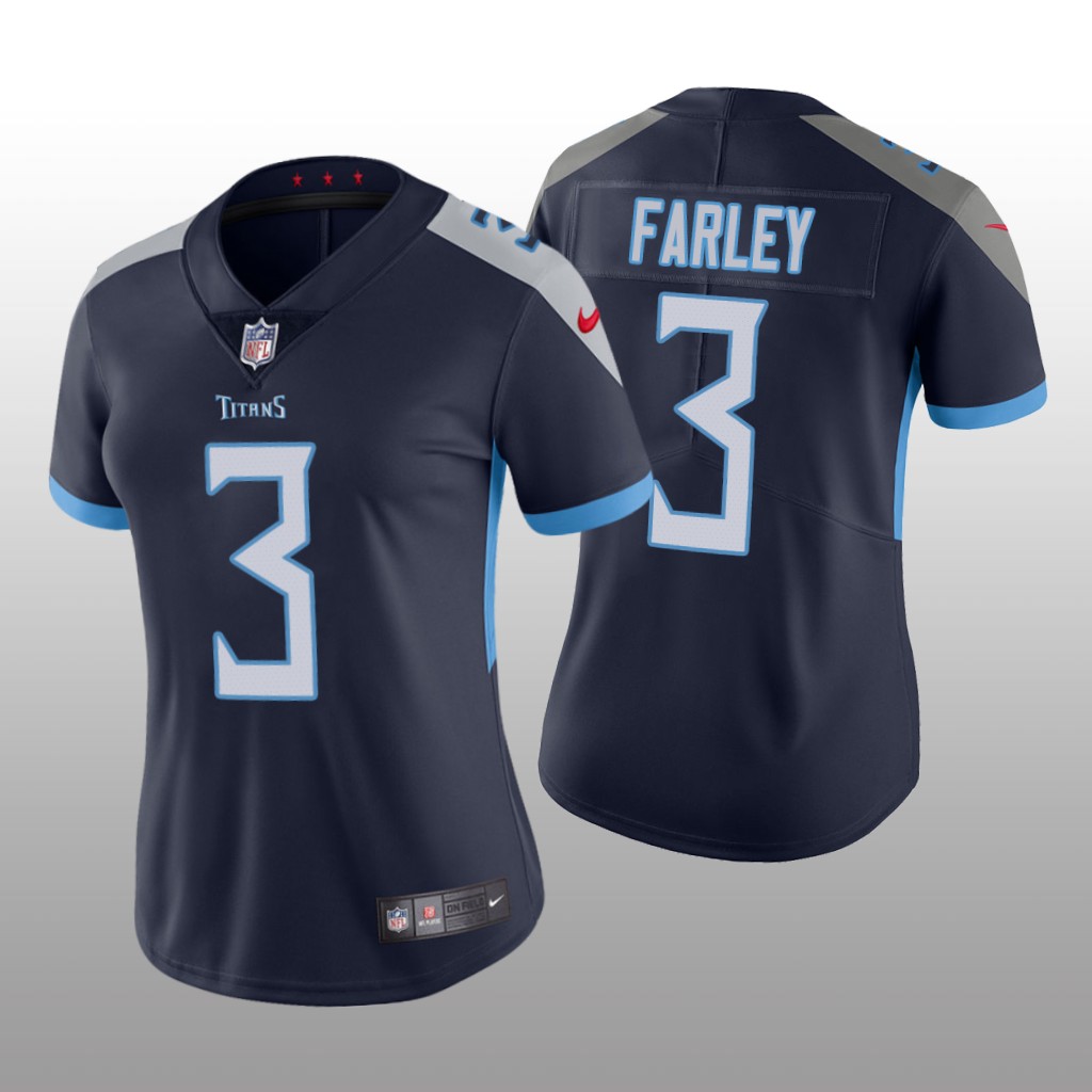 Tennessee Titans Caleb Farley Navy Jersey Vapor Limited - Women's