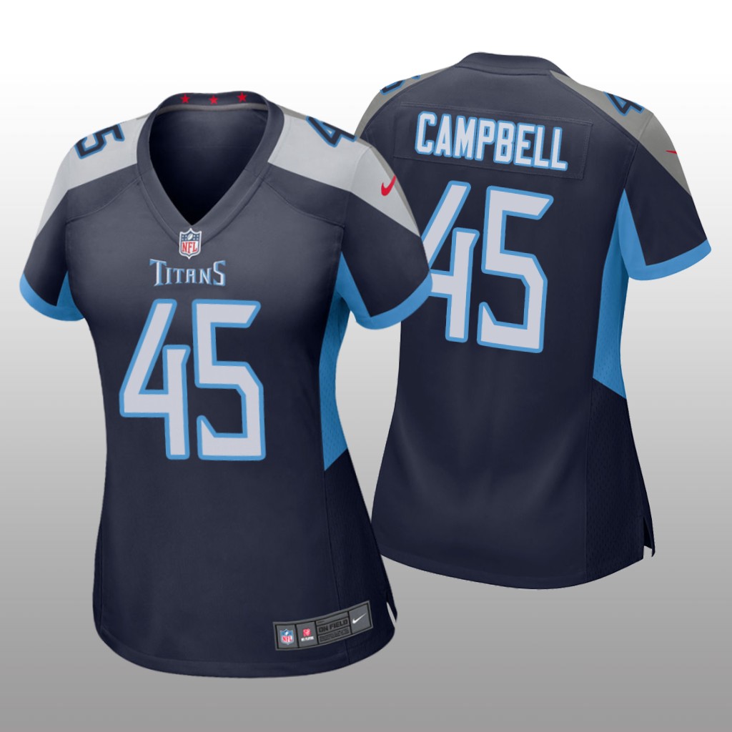 Tennessee Titans Chance Campbell Navy Jersey Game - Women's