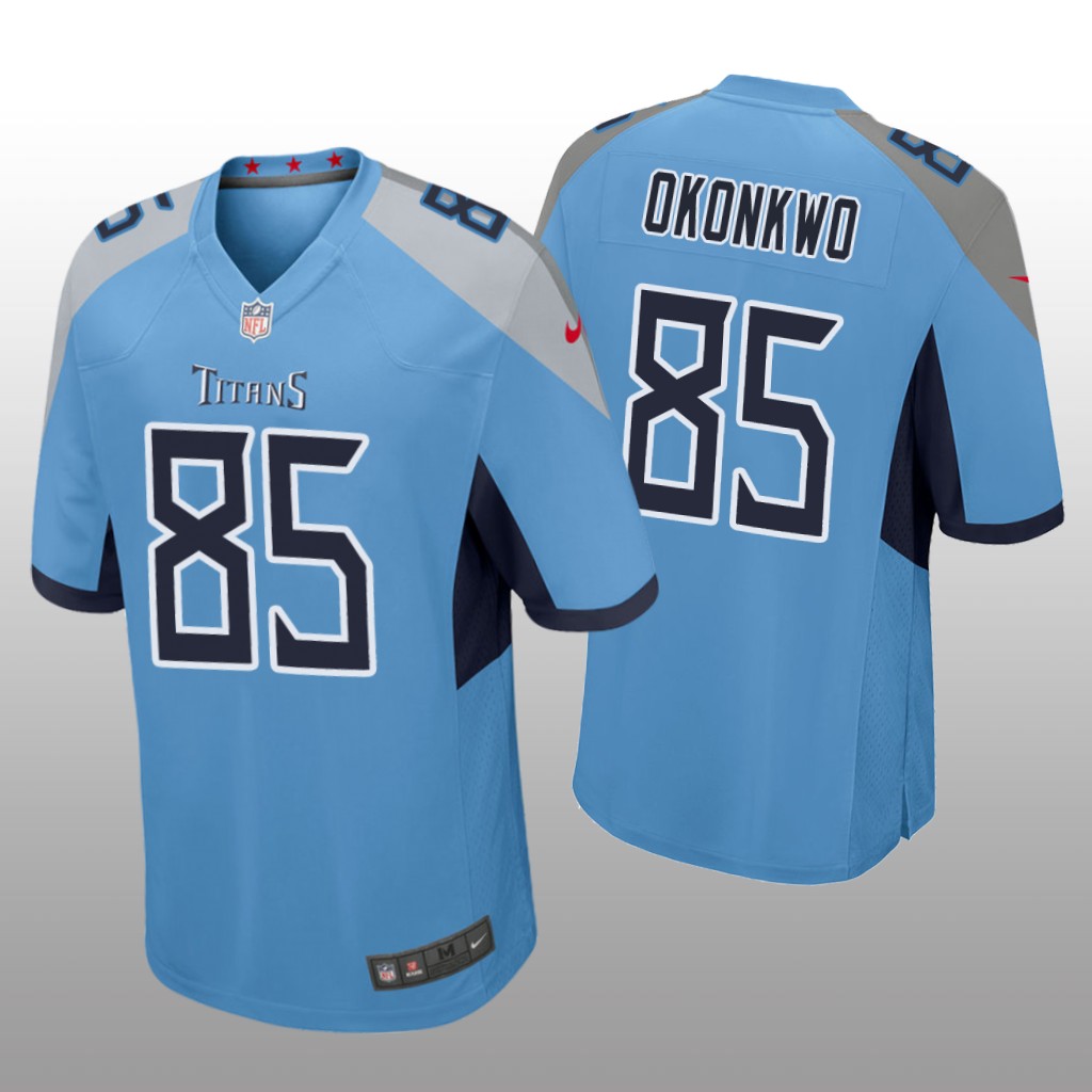 Tennessee Titans Chigoziem Okonkwo Light Blue Jersey Game - Men's