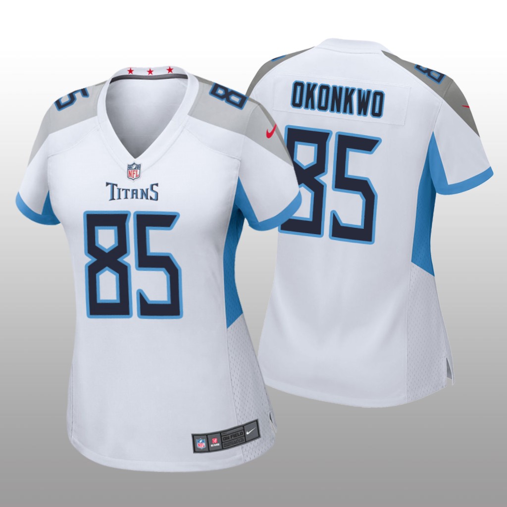 Tennessee Titans Chigoziem Okonkwo White Jersey Game - Women's