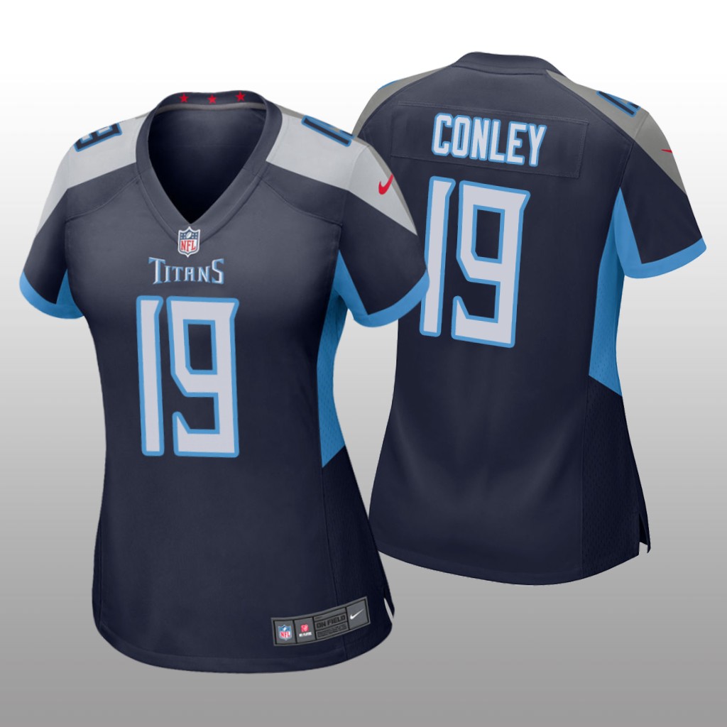 Tennessee Titans Chris Conley Navy Jersey Game - Women's