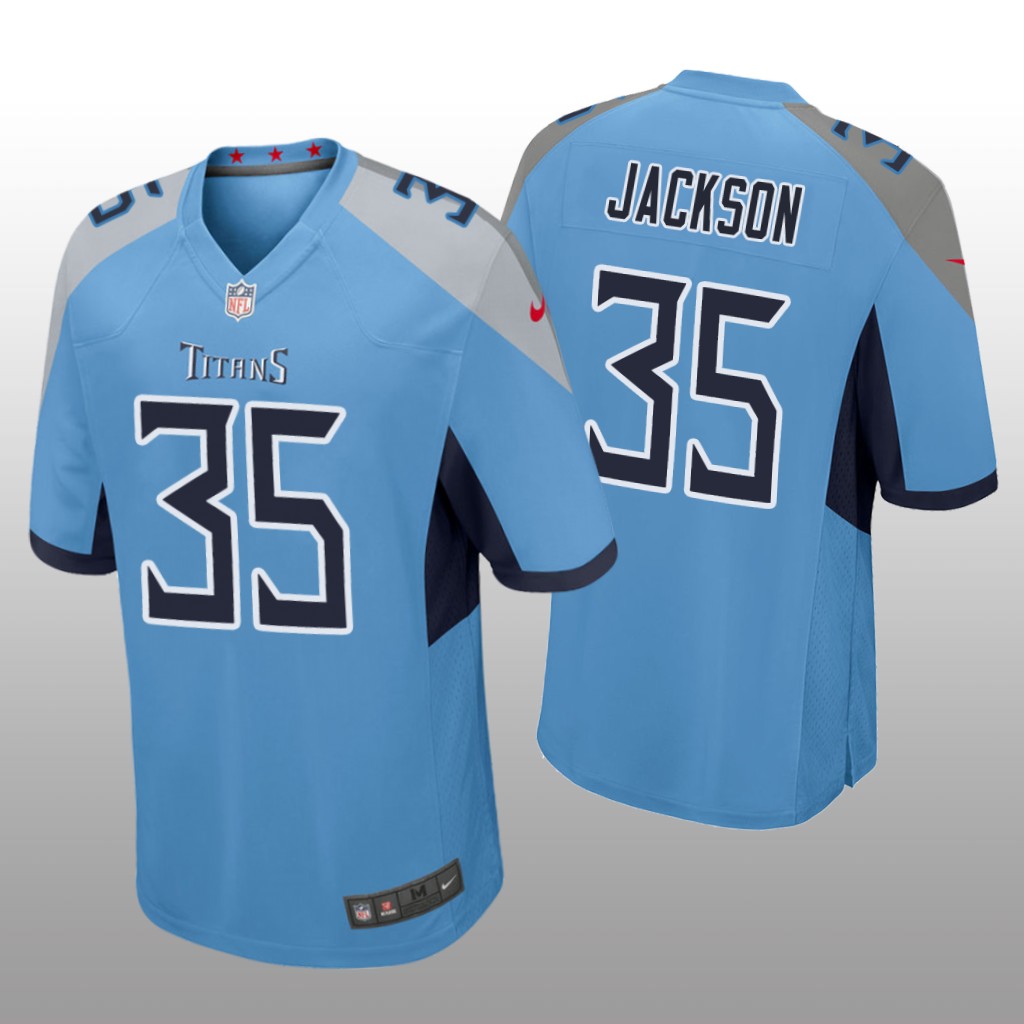 Tennessee Titans Chris Jackson Light Blue Jersey Game - Men's